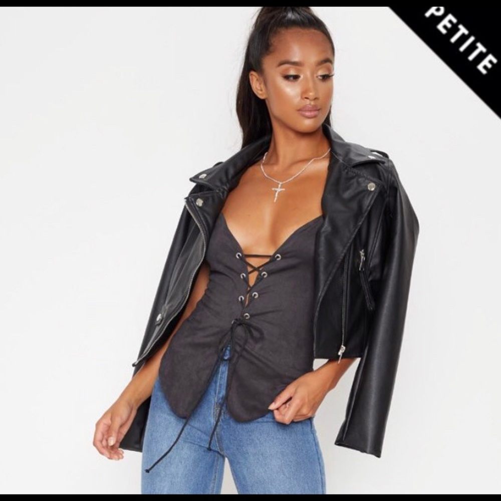 PrettyLittleThing lace up cami